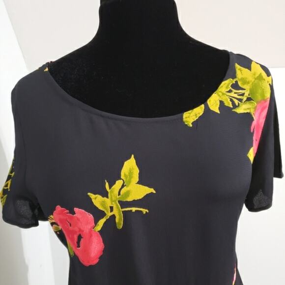 A Pea in The Pod Maternity Black Short Sleeve Scoop Neck Maxi Dress Small - Picture 8 of 12